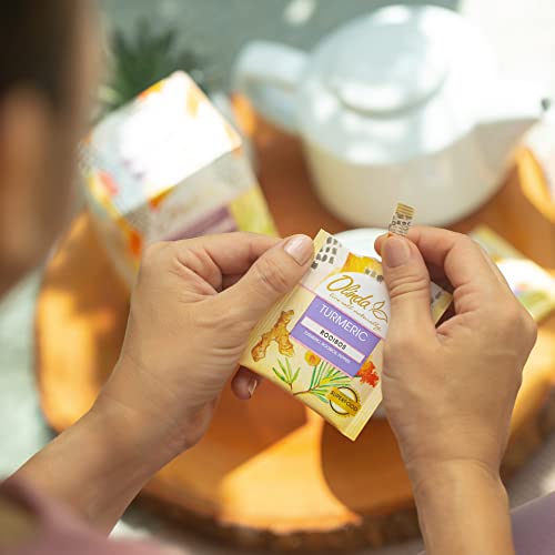 Olinda Turmeric Rooibos Tea, Anti-Inflammatory, Antioxidant-Rich | Caffeine-Free Tea Bags, Brew Hot or Cold, 28 Tea Bags - Pack of 1