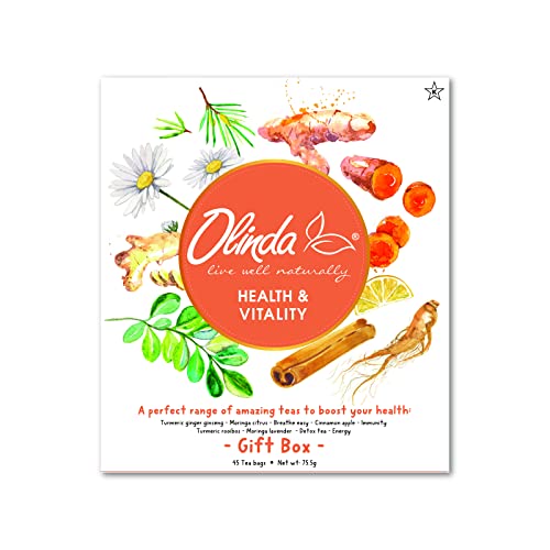 Olinda – Gift Box Health & Vitality/ (Case of 6 Pk x 45 tea bags-Set of 9 )- Total 270 Tea bags